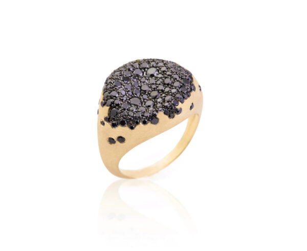 Nada Ghazal Baby Malak Caviar Round Ring at Meridian Jewelers