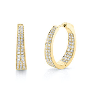 Anita Ko 18K Gold Diamond Meryl Hoops (yellow gold) at Meridian Jewelers