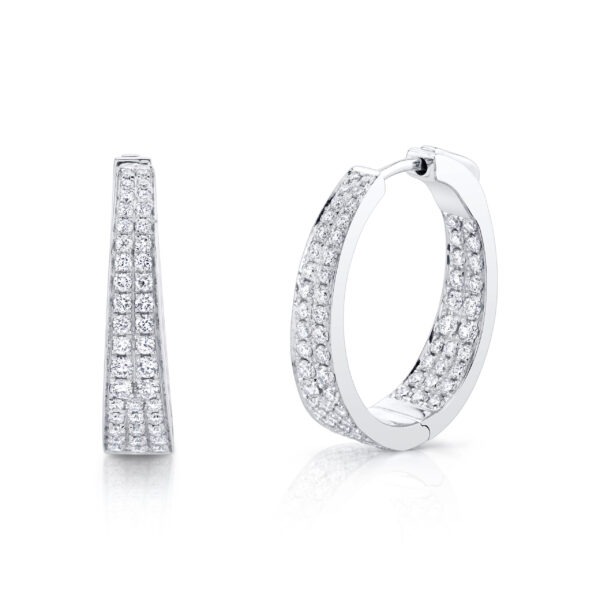 white gold Anita Ko Diamond Meryl Hoops at Meridian Jewelers