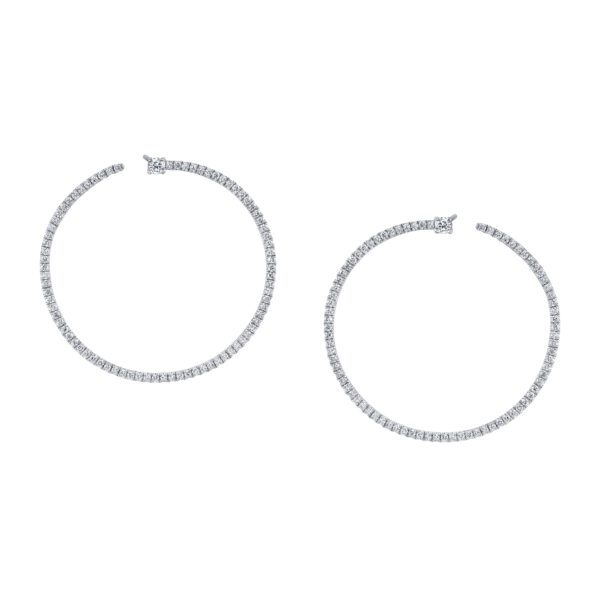 Anita Ko Pave Diamond Bardot Hoops at Meridian Jewelers