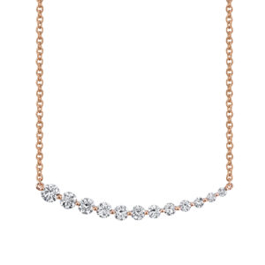 Anita Ko Graduated Diamond Necklace (rose gold) at Meridian Jewelers