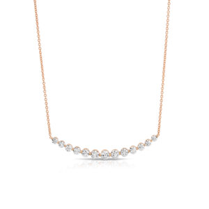 rose gold Anita Ko Crescent Diamond Necklace at Meridian Jewelers