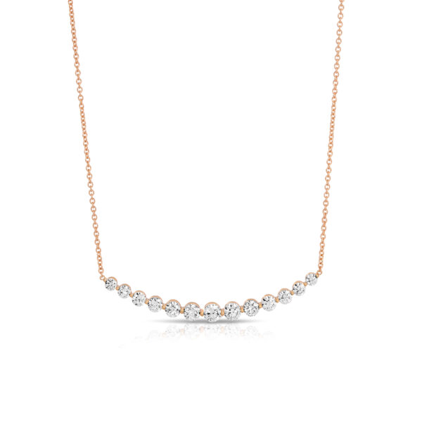 rose gold Anita Ko Crescent Diamond Necklace at Meridian Jewelers