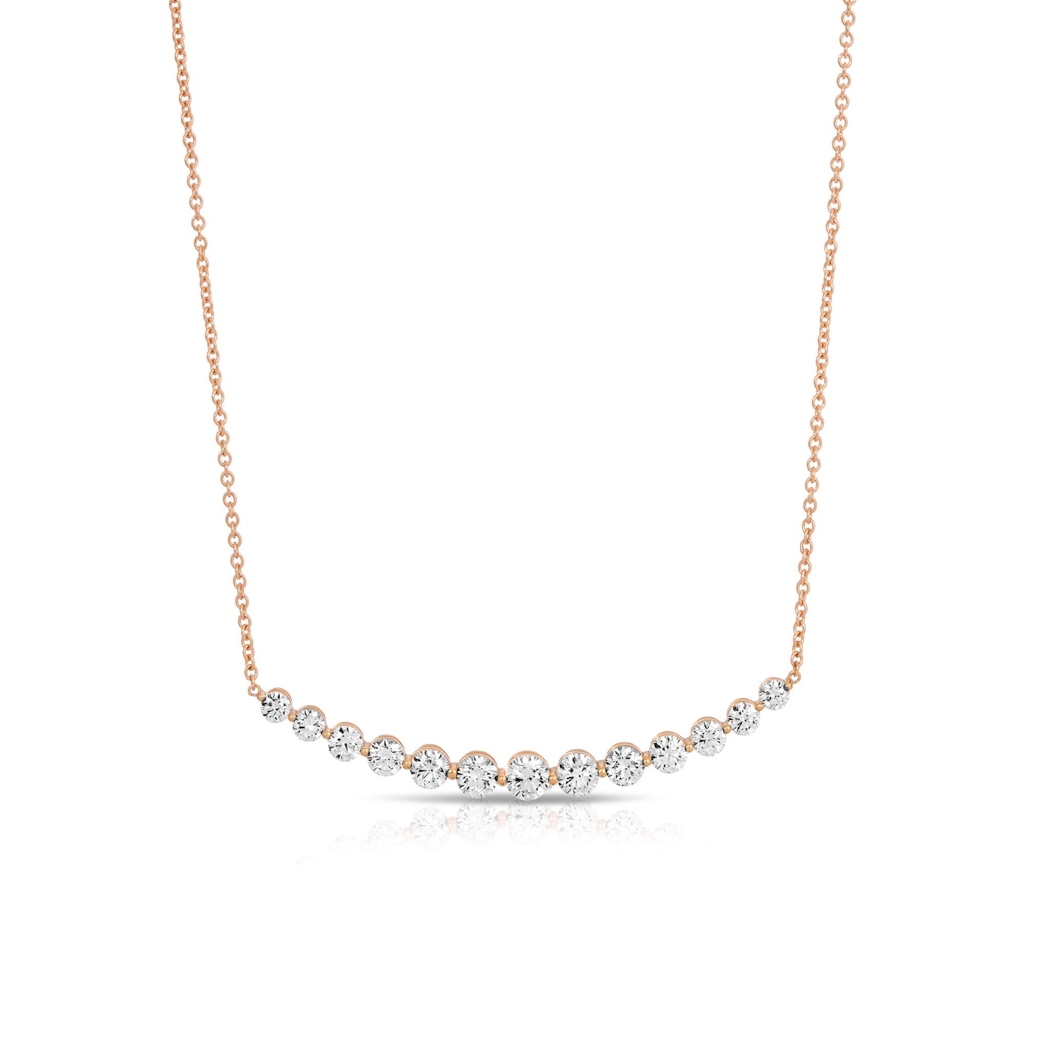 Anita Ko Crescent Diamond Necklace - Rose Gold - Meridian Jewelers