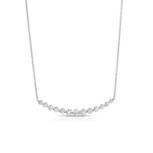 White Gold Anita Ko 16" Crescent Diamond Necklace at Meridian Jewelers