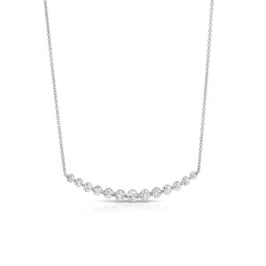 White Gold Anita Ko 16" Crescent Diamond Necklace at Meridian Jewelers