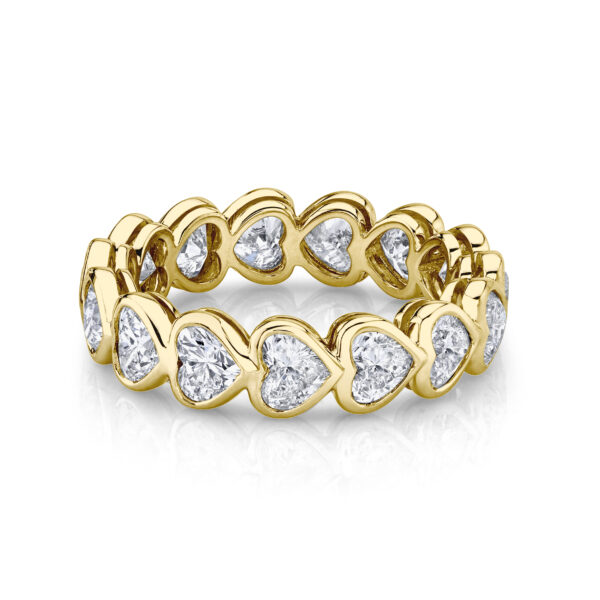 Anita Ko Bezeled Heart Full Diamond Eternity Band at Meridian Jewelers