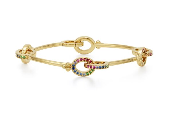 Temple St. Clair 18K Orsina Rainbow Sapphire Bracelet at Meridian Jewelers