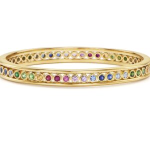 Temple St. Clair 18K Rainbow Eternity Bracelet at Meridian Jewelers