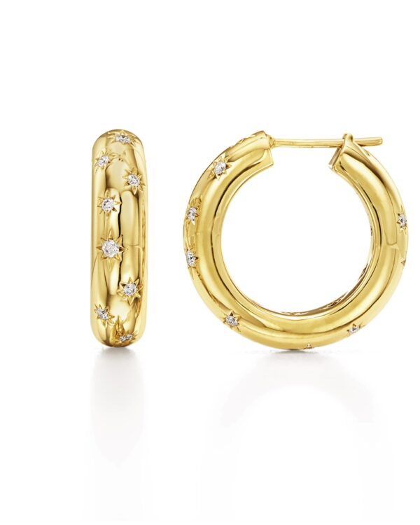 Temple St. Clair 18K Cosmos Hoop at Meridian Jewelers