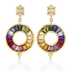 Temple St. Clair 18K Color Wheel Earrings at Meridian Jewelers