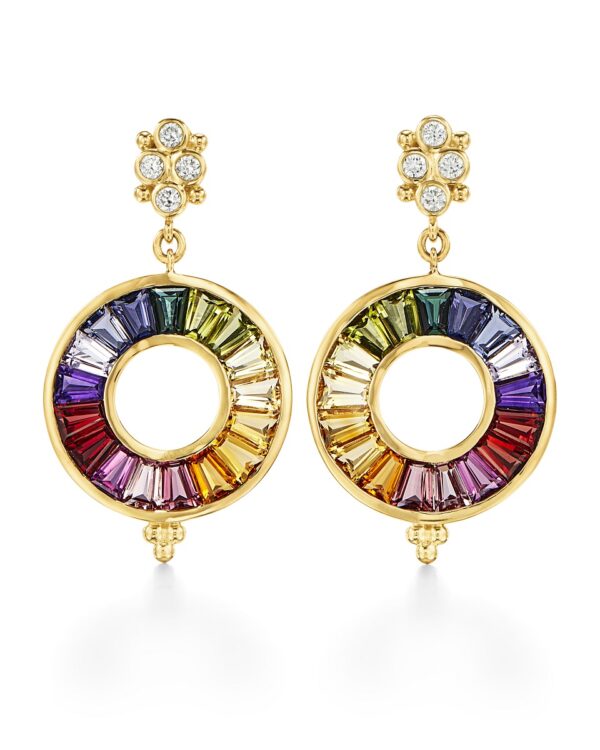 Temple St. Clair 18K Color Wheel Earrings at Meridian Jewelers