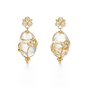 Temple St. Clair 18K Vine Amulet Earrings at Meridian Jewelers