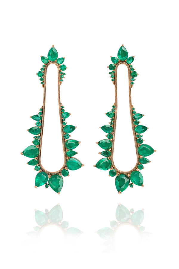 Fernando Jorge Emerald Electric Shock Earrings at Meridian Jewelers