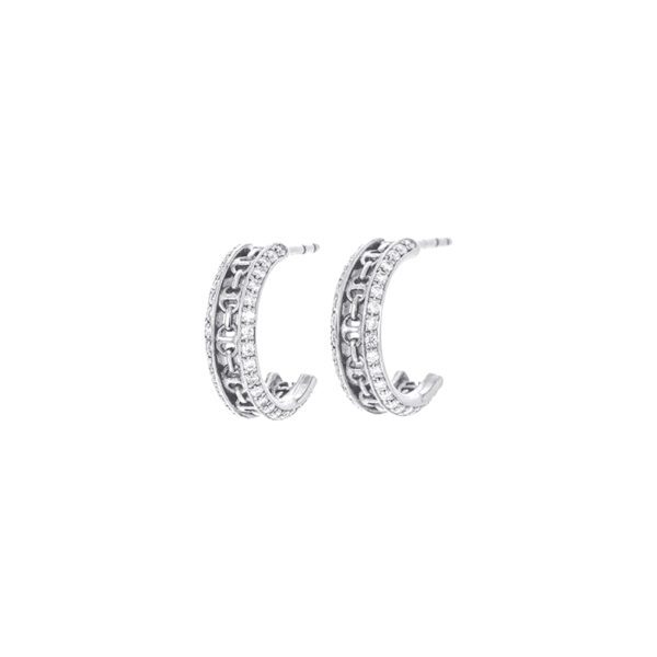 Hoorsenbuhs 18K White Gold Chassis Diamond Earrings at Meridian Jewelers