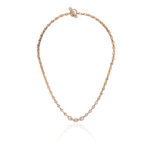 Hoorsenbuhs 18K Yellow Gold 5 Link Micro Pave Diamond Necklace at Meridian Jewelers
