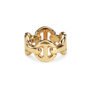 Hoorsenbuhs 18K Yellow Gold Quad Link Ring at Meridian Jewelers