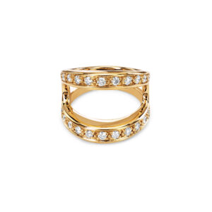 Hoorsenbuhs 18K Yellow Gold Masque Diamond Ring at Meridian Jewelers