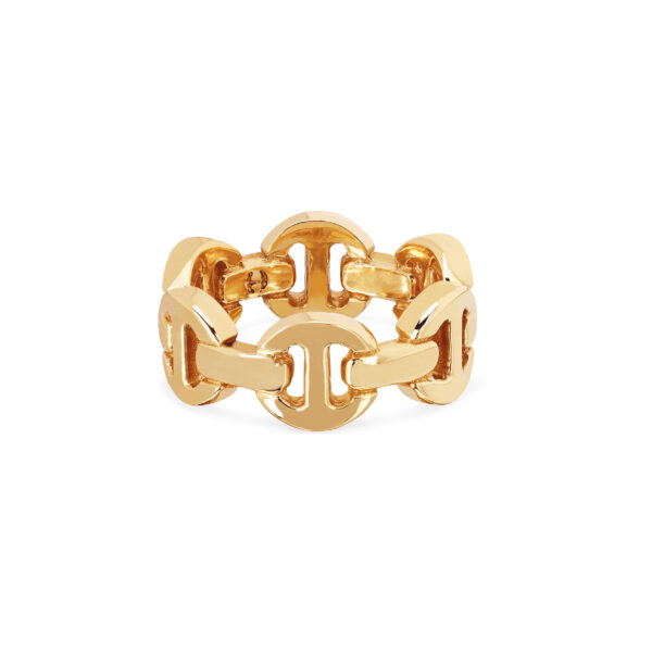 Hoorsenbuhs 18K Yellow Gold Brute Classic Tri Link Ring at Meridian Jewelers