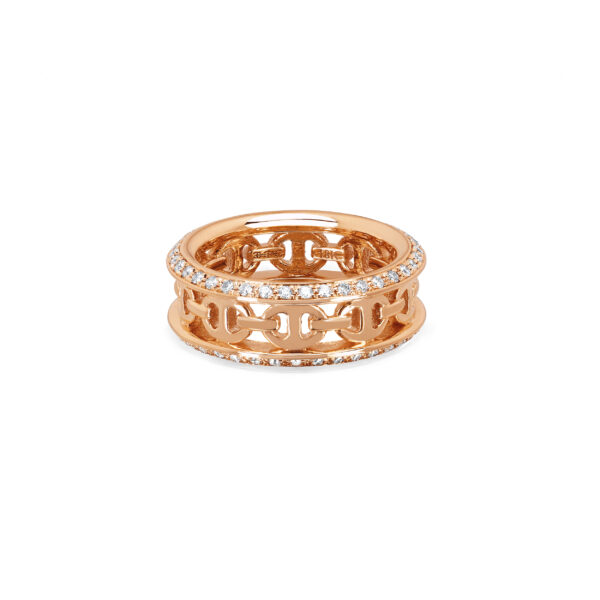 Hoorsenbuhs 18K Rose Gold Chassis White Diamond Ring