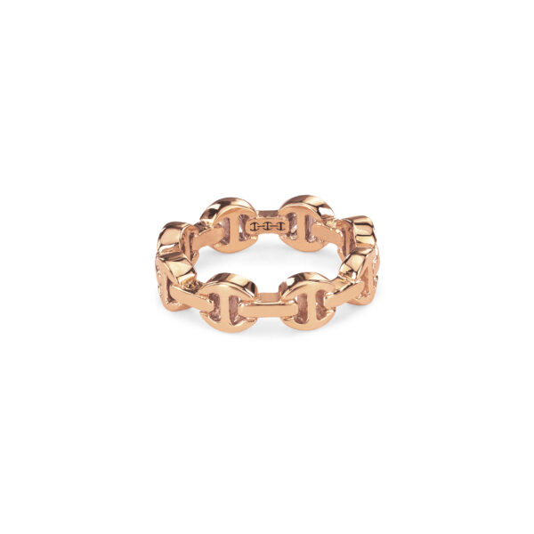 Hoorsenbuhs 18K Rose Gold Dame Tri-Link Ring at Meridian Jewelers