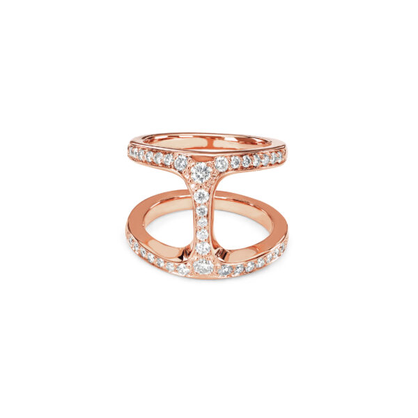 Hoorsenbuhs 18K Rose Gold Dame Phantom Diamond Ring at Meridian Jewelers