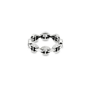 Hoorsenbuhs Sterling Silver Dam Tri-Link Ring at Meridian Jewelers