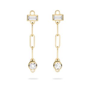 Nouvel Heritage Baguette Round PM Classic Earrings at Meridian Jewelers