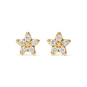 Ole Lynggaard Yellow Gold Small Shooting Stars Studs at Meridian Jewelers