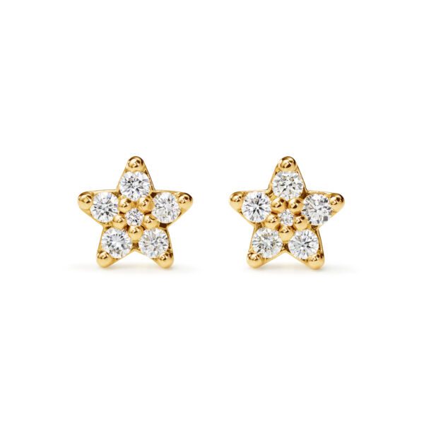 Ole Lynggaard Yellow Gold Small Shooting Stars Studs at Meridian Jewelers