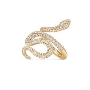 Ole Lynggaard Snakes Pave Diamond Ring Medium at Meridian Jewelers