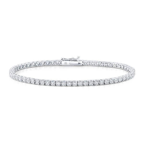 Rahaminov Diamonds 18K White Gold Line Bracelet at Meridian Jewelers