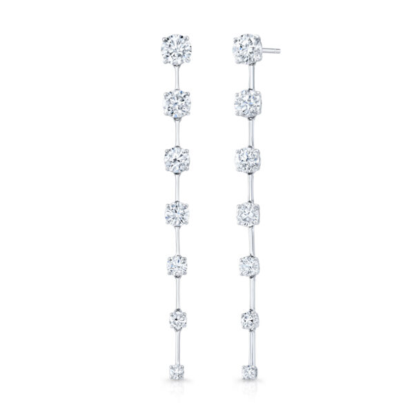 Rahaminov Diamonds Bar Dangle Earrings at Meridian Jewelers
