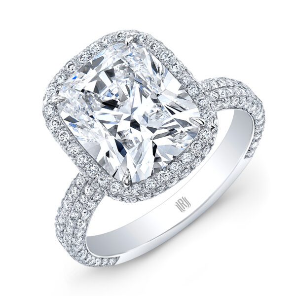 Rahaminov Diamonds Cuishion Cut Melee Ring at Meridian Jewelers
