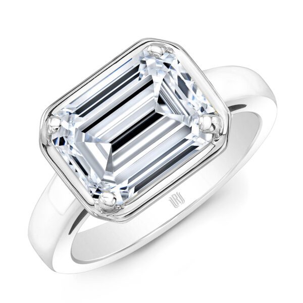 Rahaminov Diamonds 18K White Gold Illusion Ring at Meridian Jewelers