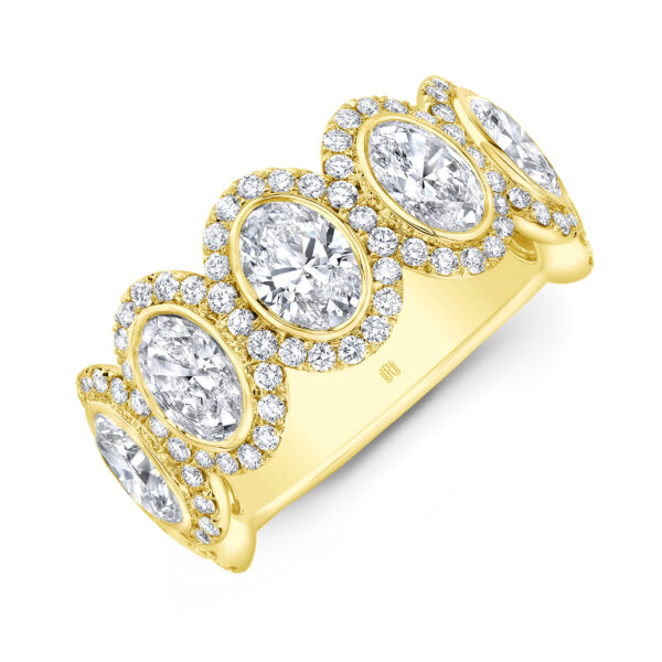 Rahaminov Diamonds Oval Halo Band at Meridian Jewelers