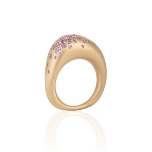 Nada Ghazal Urban Color Thick Pink Sapphire Ring at Meridian Jewelers