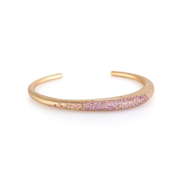 Nada Ghazal Urban Pink Sapphire Thin Cuff at Meridian Jewelers