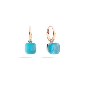Pomellato Sky Blue Topaz Nudo Gele Earrings at Meridian Jewelers