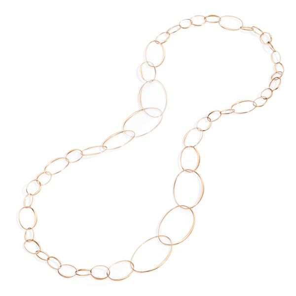 Pomellato Rose Gold Oval Link Necklace at Meridian Jewelers