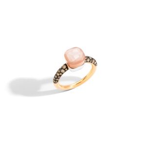 Pomellato Moonstone Chocolate Petit Nudo Ring at Meridian Jewelers