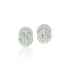 Phillips House Diamond Mini Double Interlocking Stud Earrings at Meridian Jewelers