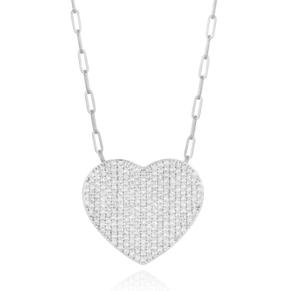 Phillips House White Gold Extra Large Infinity Heart Necklace at Meridian Jewelers