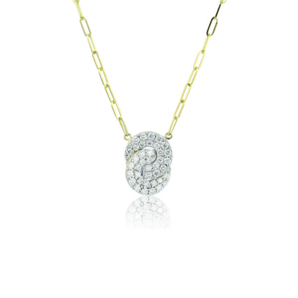 Phillips House Yellow Gold Diamond Double Interlocking Aura Necklace at Meridian Jewelers