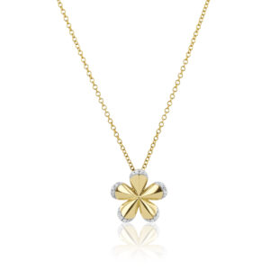 Phillips House Pave Edge Forget-Me-Not Necklace at Meridian Jewelers