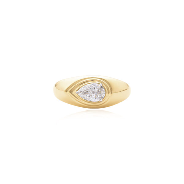 Phillips House Pear Layered Signet Pinky Ring at Meridian Jewelers