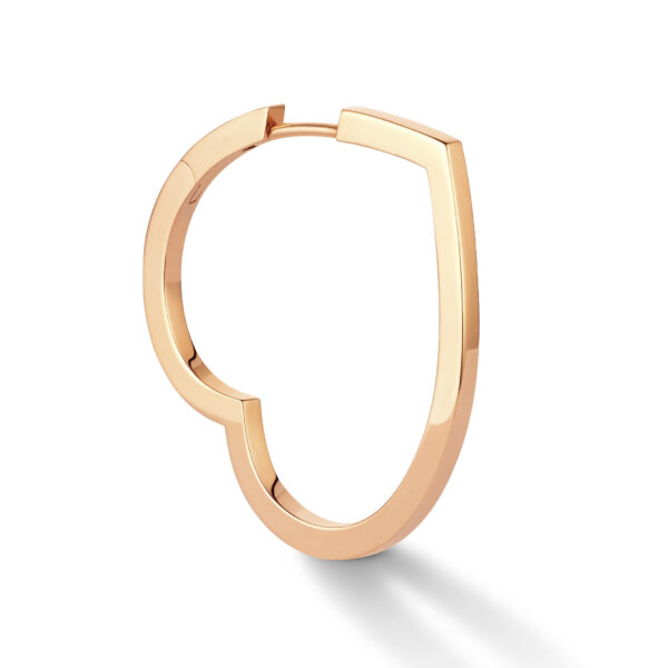 Repossi Large Pink Gold Heart Antifer Earring at Meridian Jewelers