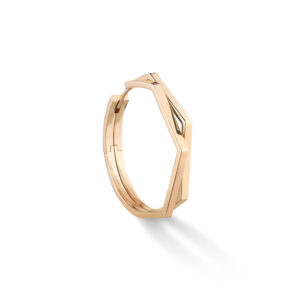 Repossi L Hoop Pink Gold Antifer Earring at Meridian Jewelers