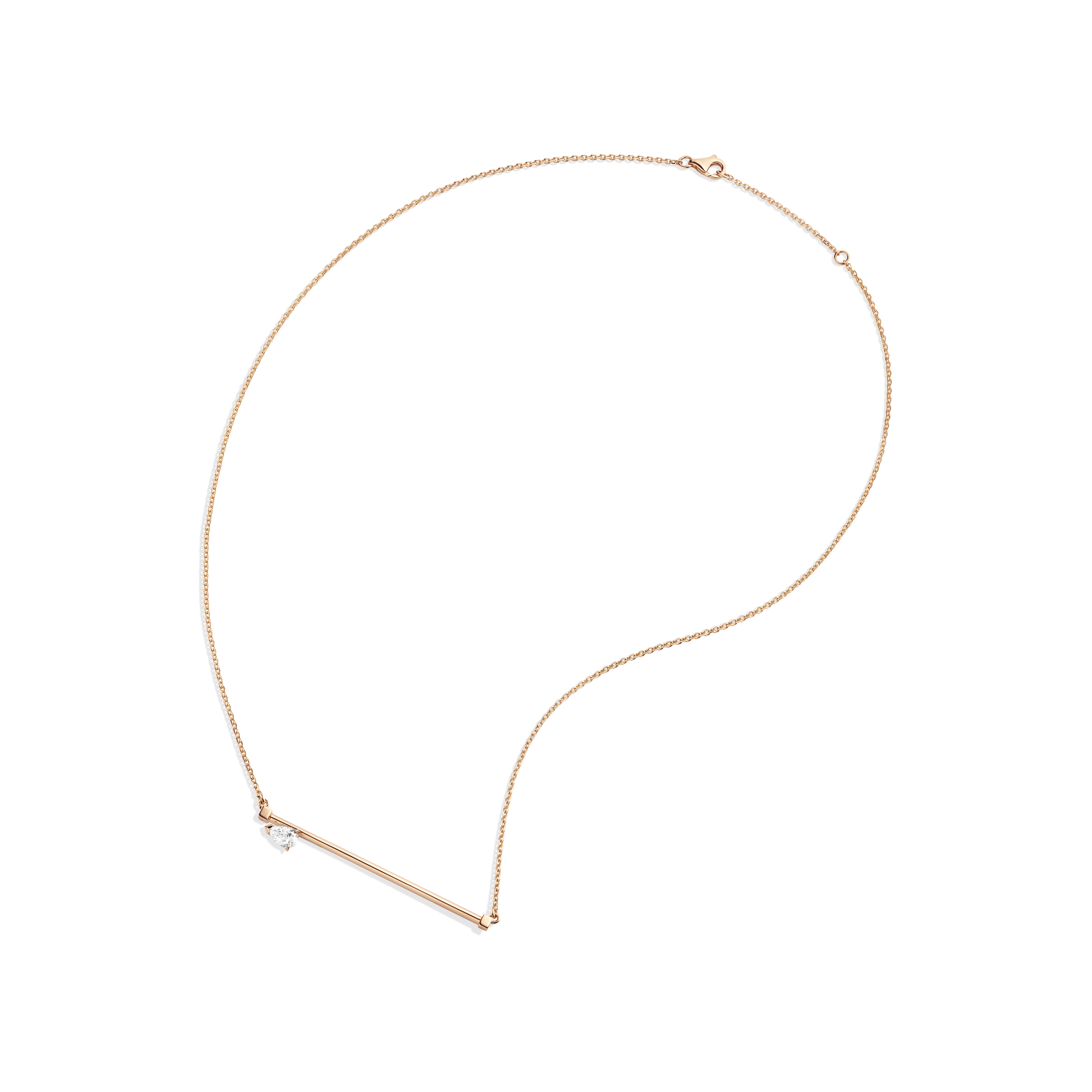 Repossi Pink Gold Serti Sur Vide Necklace at Meridian Jewelers