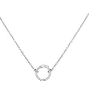 Repossi White Gold Diamond Antifer Necklace at Meridian Jewelers